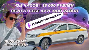 ВЕРНУЛ СЕБЕ КРУГ МОЙ РАЙОН. РАСКАЧИВАЮ ВЕЧЕРНЮЮ МОСКВУ. СМЕНА В ТАКСИ НА ЭЛЕКТРОМОБИЛЕ.  18.09.25
