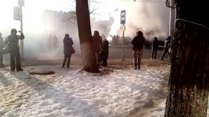 Ярославль, авария, горит машина 20161122 115317