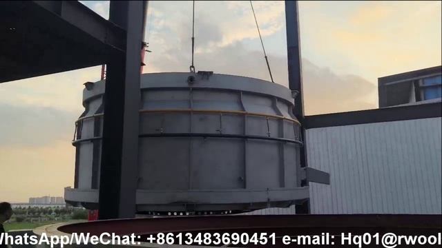 Монтаж линии для изготовления базальтового волокна. Установка печи смотреть онлайн