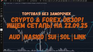 CRYPTO & FOREX Обзор на 22.09.25 - AUD | NAS100 | SUI | SOL | LINK но лучше ждать пробой!