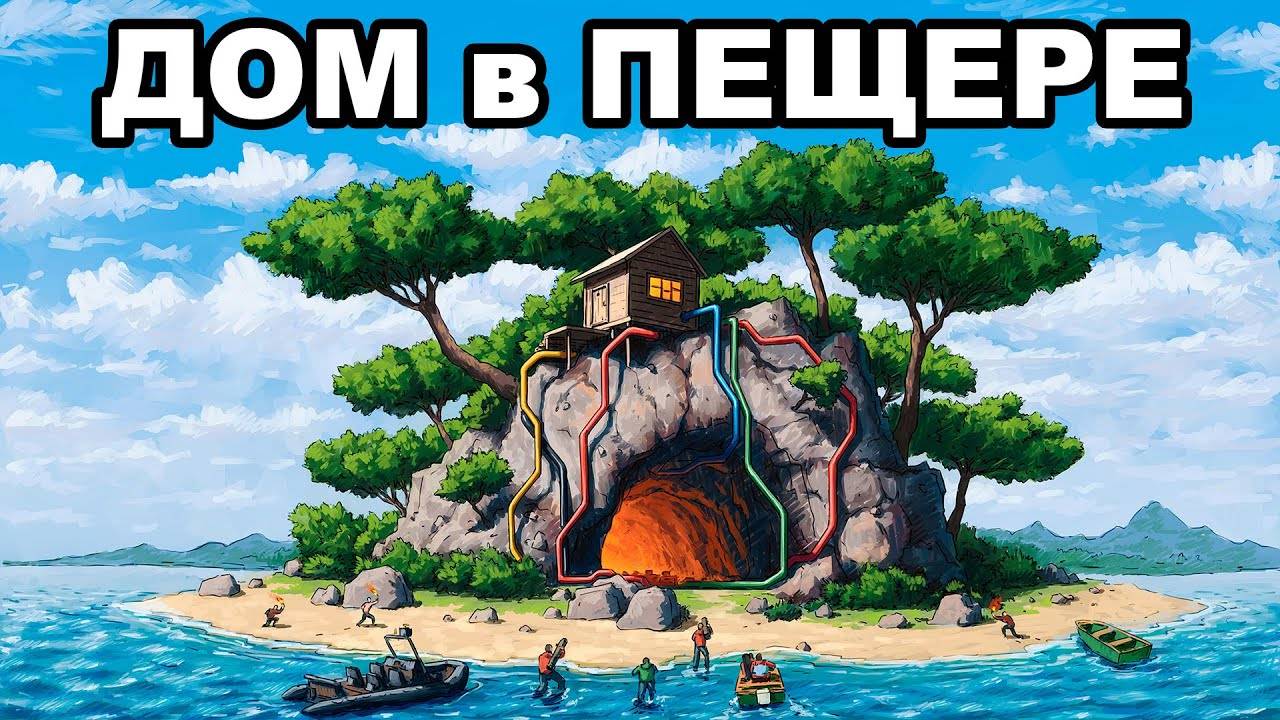 МОЙ УМНЫЙ ДОМ в ПЕЩЕРЕ против 1000 ЧЕЛОВЕК в РАСТ / RUST - Chistobzden