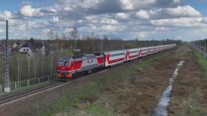 Электровоз ЭП2К-240, перегон Саблино - Колпино