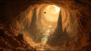 Desert Sun Metropolis 🌞 2-Hour Sci-Fi Ambience ｜ Hidden Cavern City ｜ Artificial Sun & Spires