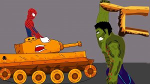 Человек паук против халка - Мультики про танки