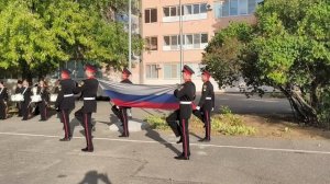 Ритуал подъёма государственного флага Российской Федерации в МОУ кадетской школы г.Волжского