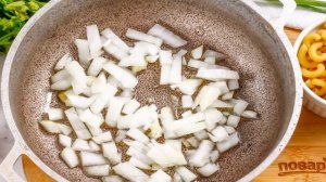 Куриные желудочки с макаронами