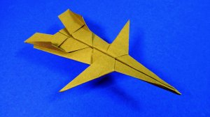 Как сделать оригами реактивный истребитель  – простой бумажный самолетик своими руками