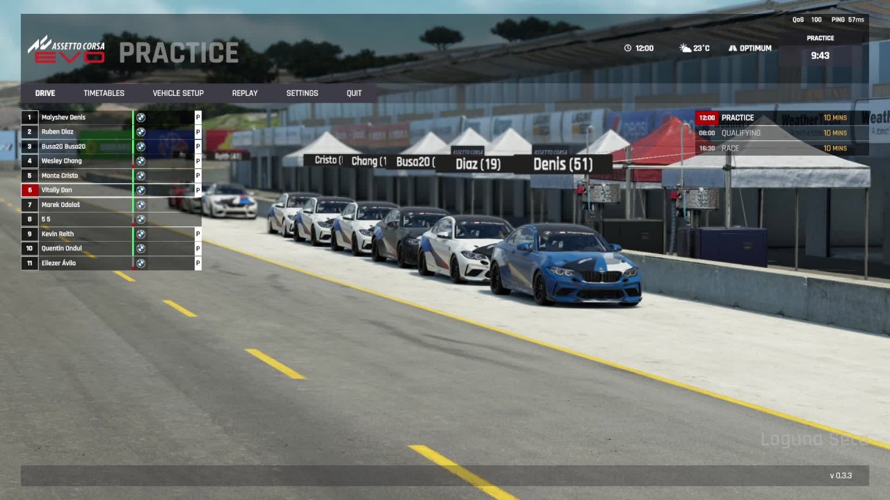 Assetto Corsa EVO. Гонки версия 0.3.3