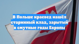 В Польше краевед нашёл старинный клад, зарытый в смутные годы Европы