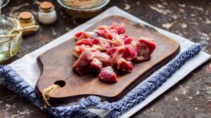 Куриные желудки с гречкой