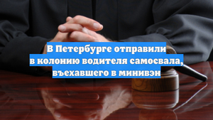 В Петербурге отправили в колонию водителя самосвала, въехавшего в минивэн