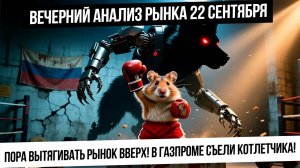 Вечерний анализ рынка 22 сентября. Кукл съел котлетчика в Газпроме, пора разворачиваться! Бакс вниз