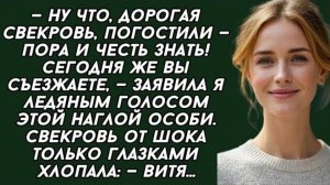 — Ну что, дорогая свекровь, погостили — пора и честь знать! . Жизненный рассказ