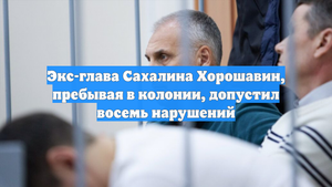 Экс-глава Сахалина Хорошавин, пребывая в колонии, допустил восемь нарушений