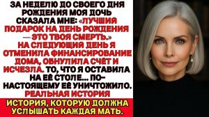 В день рождения дочери она закричалаЛучший подарок если бы ты умерлаТогда я просто исчезла