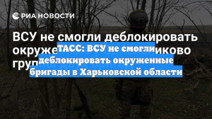 ТАСС: ВСУ не смогли деблокировать окруженные бригады в Харьковской области