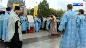 На площади Александра Невского состоялся молебен князю Александру Невскому