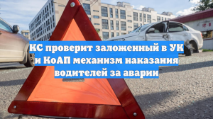 КС проверит заложенный в УК и КоАП механизм наказания водителей за аварии