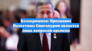 Балакришнан: Признание Палестины Сингапуром является лишь вопросом времени