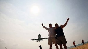 Аэропорт Пхукет. Май Кхао пляж с самолетами.