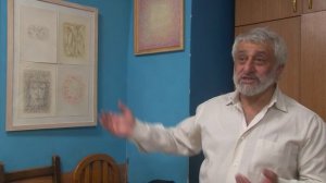 Артём Киракосов на открытии своей выставки графики ПО АРМЕНИИ трапезная храма Фёдора Студита 12 11 2