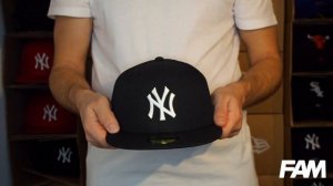 59FIFTY NEW YORK YANKEES BLACK:WHITE FITTED CAP