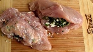 Куриные кармашки с творогом