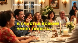 Русская пословица. В СЧАСТЬЕ ВСЯКИЙ УМЕЕТ ПОПЕТЬ...