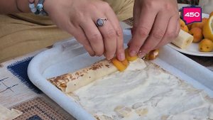 Рулеты с творогом и фруктами