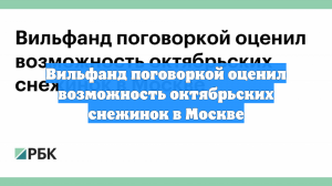 Вильфанд поговоркой оценил возможность октябрьских снежинок в Москве