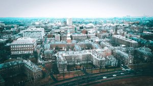 Гарвардский университет с высоты птичьего полета. Аэросъемка на дрон Мавик Про. Harvard campus tour