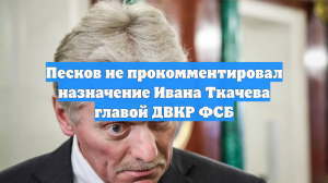 Песков не прокомментировал назначение Ивана Ткачева главой ДВКР ФСБ