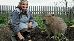 Бабушка и капибара