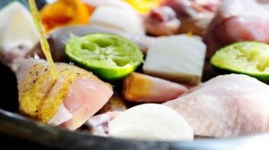 Куриные ножки в цитрусовом маринаде не лепешках