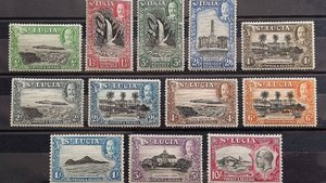 Обзор на распаковку почтовых марок - Британская колония - Сент-Люсия 1936 г. - 23.09.2025 г.