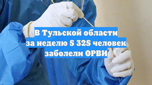 В Тульской области за неделю 5 325 человек заболели ОРВИ