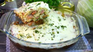 С сосисками - быстро. КАПУСТНАЯ ЗАПЕКАНКА С СОСИСКАМИ И СЫРОМ