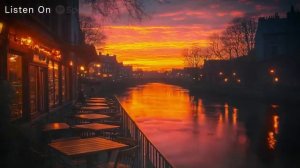 Sunset River Cafe - Relaxing Jazz Piano Music with Riverside Ambience