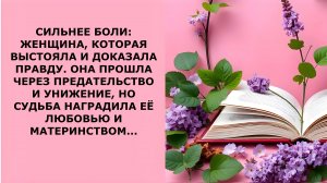 Истории из жизни. СИЛЬНЕЕ БОЛИ ЖЕНЩИНА КОТОРАЯ ВЫСТОЯЛА И ДОКАЗАЛА ПРАВДУ Аудио рассказы