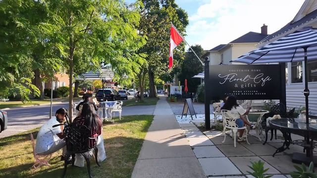 Канада. Осенняя прогулка по городу Ниагара-он-те-Лейк в формате 4К