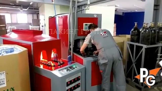 Полуавтомат выдува JD-88A. Выдув 5-литровой бутылки. смотреть онлайн