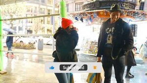 She Gets Scared and Hits Me With Her Umbrella _ Bushman Prank