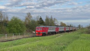 Электропоезд ЭТ2М-037, перегон Саблино - Колпино
