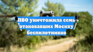 ПВО уничтожила семь атаковавших Москву беспилотников