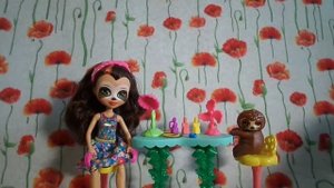 Обзор на Куклу Энчантималс Sela Sloth и её зверюшку Ленивца