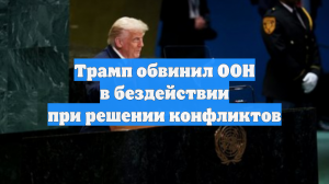 Трамп обвинил ООН в бездействии при решении конфликтов