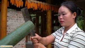 How to weave bamboo baskets and harvest giant strange potatoes to sell at the market