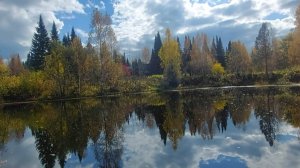 Осень на даче .Озеро Ромашка .Красноярский край
