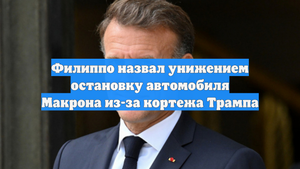 Филиппо назвал унижением остановку автомобиля Макрона из-за кортежа Трампа