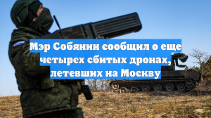 Мэр Собянин сообщил о еще четырех сбитых дронах, летевших на Москву